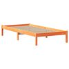vidaXL Lit biblioth&egrave;que sans matelas cire marron 90x190 cm pin massif