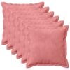 vidaXL Coussin avec oreiller HOUTEN 6 pc Rose Fl&oslash;jl