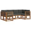 vidaXL Ensemble de canap&eacute;s d'ext&eacute;rieur 6 pc Naturel et Anthracite
