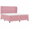 vidaXL Lit &agrave; ressorts avec matelas Rose 200 x 180 cm Polyester