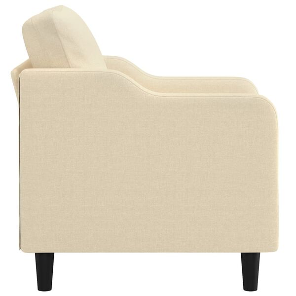 vidaXL Fauteuil Cr&egrave;me 60 cm Tissu