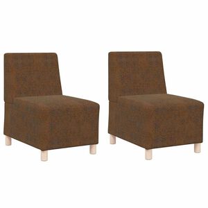 vidaXL Unit&eacute; de Sofa Modulaire Sans Accoudoirs 2 pcs Marron