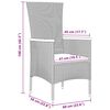 vidaXL Ensemble de salle &agrave; manger pour jardin avec coussin 7 pcs Gris