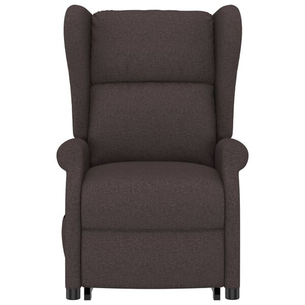 vidaXL Fauteuil Marron fonc&eacute; Tissu