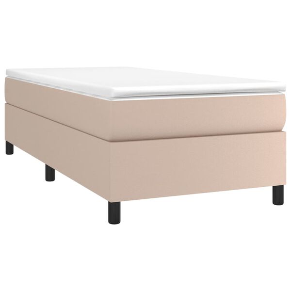 vidaXL Sommier &agrave; lattes de lit avec matelas Cappuccino 90x200 cm