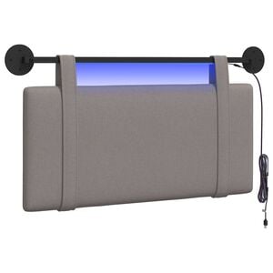 vidaXL T&ecirc;te de lit suspendue Taupe Tissu