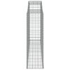 vidaXL Paniers à gabions arqués 2 pcs 300x50x160/180 cm fer galvanisé