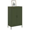 vidaXL Buffet haut vert olive 68x39x113 cm acier
