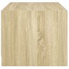 vidaXL Table basse avec portes en verre ch&ecirc;ne sonoma 68x50x42 cm