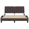 vidaXL Cadre de lit sans matelas marron fonc&eacute; 120x200 cm tissu