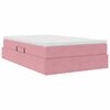 vidaXL Lit avec rangement et matelas Rose 120 x 200 cm Velours