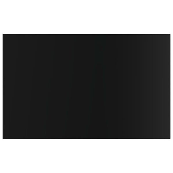 vidaXL Panneaux biblioth&egrave;que 4 pcs Noir brillant 80x50x1,5cm Agglom&eacute;r&eacute;
