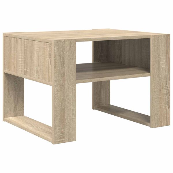 vidaXL Table basse Ch&ecirc;ne Sonoma 66 x 53 x 45 cm Bois d'ing&eacute;nierie