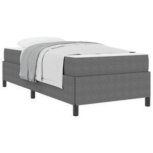 vidaXL Cadre de lit avec matelas Gris clair 80 x 200 cm tissu