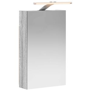 vidaXL Armoire Miroir de Salle de Bain Gris Sonoma 30 x 10,5 x 50 cm