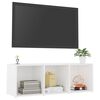 vidaXL Meuble TV Blanc 107x35x37 cm Bois d’ingénierie