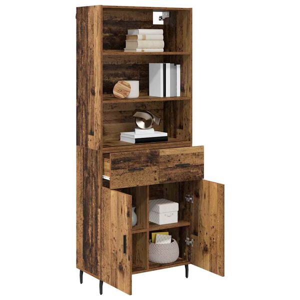 vidaXL Haut Armoire avec tiroir Bois Ancien 69,5 x 34 x 180 cm