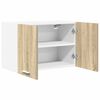 vidaXL Armoire suspendue 2 pcs Ch&ecirc;ne Sonoma et Blanc 60 x 31 x 40 cm