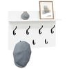 vidaXL Porte-manteau mural Blanc 60 x 40 x 12 cm Bois d'ingénierie