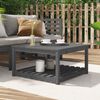 vidaXL Table de jardin gris 82,5x82,5x45 cm bois massif de pin