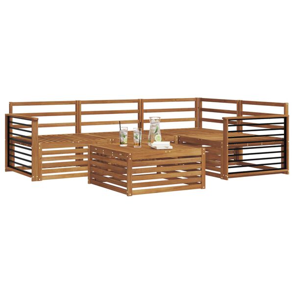 vidaXL Ensemble de canap&eacute;s d'ext&eacute;rieur 5 pcs Naturel