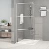 vidaXL Paroi de douche Argenté 90x195 cm Verre ESG transparent