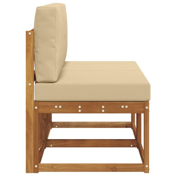 vidaXL 2 Pi&egrave;ce Sofa de milieu ext&eacute;rieur Bois d'Acacia Massif Naturel