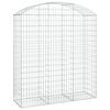 vidaXL Panier de gabions arqu&eacute; 150x50x160/180 cm Fer galvanis&eacute;