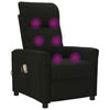 vidaXL Fauteuil électrique de massage Noir Tissu