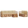 vidaXL Ensemble de canap&eacute;s d'ext&eacute;rieur 7 pcs Naturel et Beige