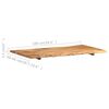 vidaXL Dessus de table Bois d'acacia massif 100x(50-60)x2,5 cm