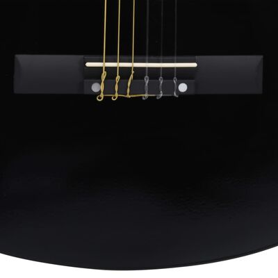 vidaXL Jeu de guitare 12pcs occidental avec égaliseur et 6 cordes Noir