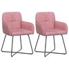 vidaXL Chaises de salle &agrave; manger 2 pc Velours Rose 59 x 56,5 x 86 cm