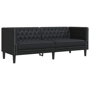vidaXL Canap&eacute; Noir 194 x 74,5 x 70,5 cm PVC