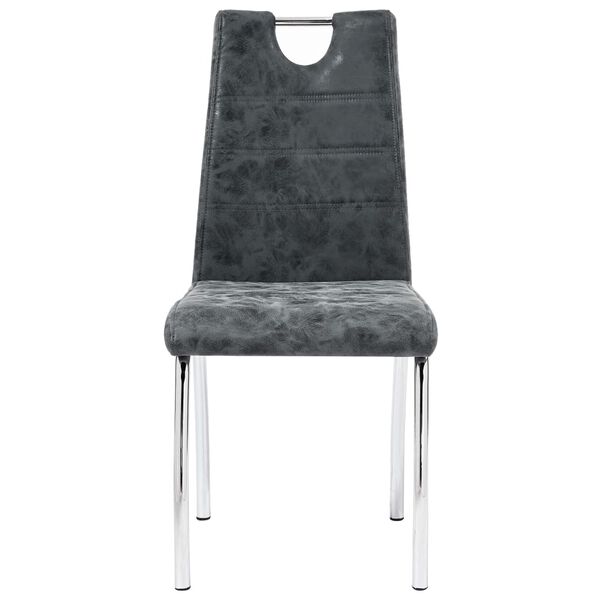 vidaXL Chaises &agrave; manger lot de 4 noir similicuir