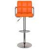 vidaXL Tabourets de bar lot de 2 orange similicuir