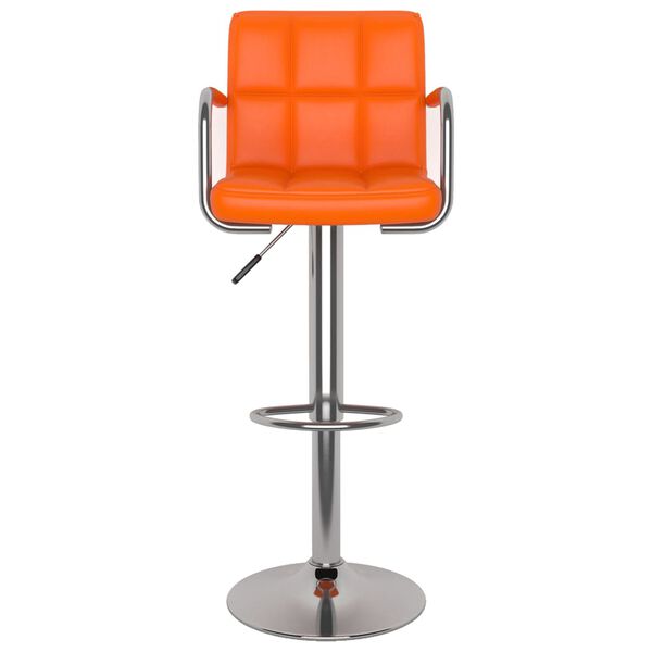 vidaXL Tabourets de bar lot de 2 orange similicuir