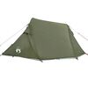 vidaXL Tente de camping tunnel 2 personnes vert olive imperméable