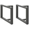 vidaXL Pieds de table basse en T, 2 pi&egrave;ces, anthracite, 60 x 25 x (42-43) cm, acier