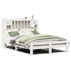 vidaXL Lit biblioth&egrave;que sans matelas blanc 140x190 cm bois pin massif
