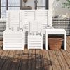 vidaXL Ensemble de bo&icirc;tes de jardin 4 pcs blanc bois de pin massif