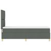vidaXL Lit &agrave; ressorts avec matelas Gris fonc&eacute; 80 x 200 cm tissu