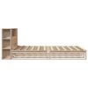 vidaXL Lit biblioth&egrave;que sans matelas 120x190 cm bois massif
