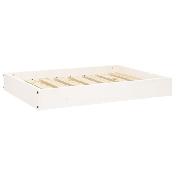 vidaXL Lit pour chien Blanc 71,5x54x9 cm Bois de pin solide