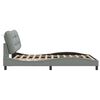 vidaXL Cadre de lit sans matelas Hvar gris clair 120x200 cm tissu