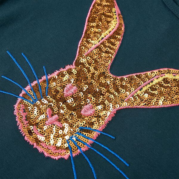 T-shirt enfants &agrave; manches longues vert fonc&eacute; 104