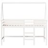 vidaXL Lit superpos&eacute; avec &eacute;chelle et toit sans matelas blanc 90x190 cm