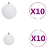 vidaXL Sapin de No&euml;l artificiel 300 LED&boules&neige floqu&eacute;e 240 cm
