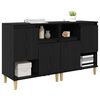 vidaXL Buffets 2 pcs Ch&ecirc;ne noir 60 x 35 x 70 cm Bois d'ing&eacute;nierie