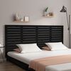 vidaXL T&ecirc;te de lit murale Noir 186x3x91,5 cm Bois massif de pin